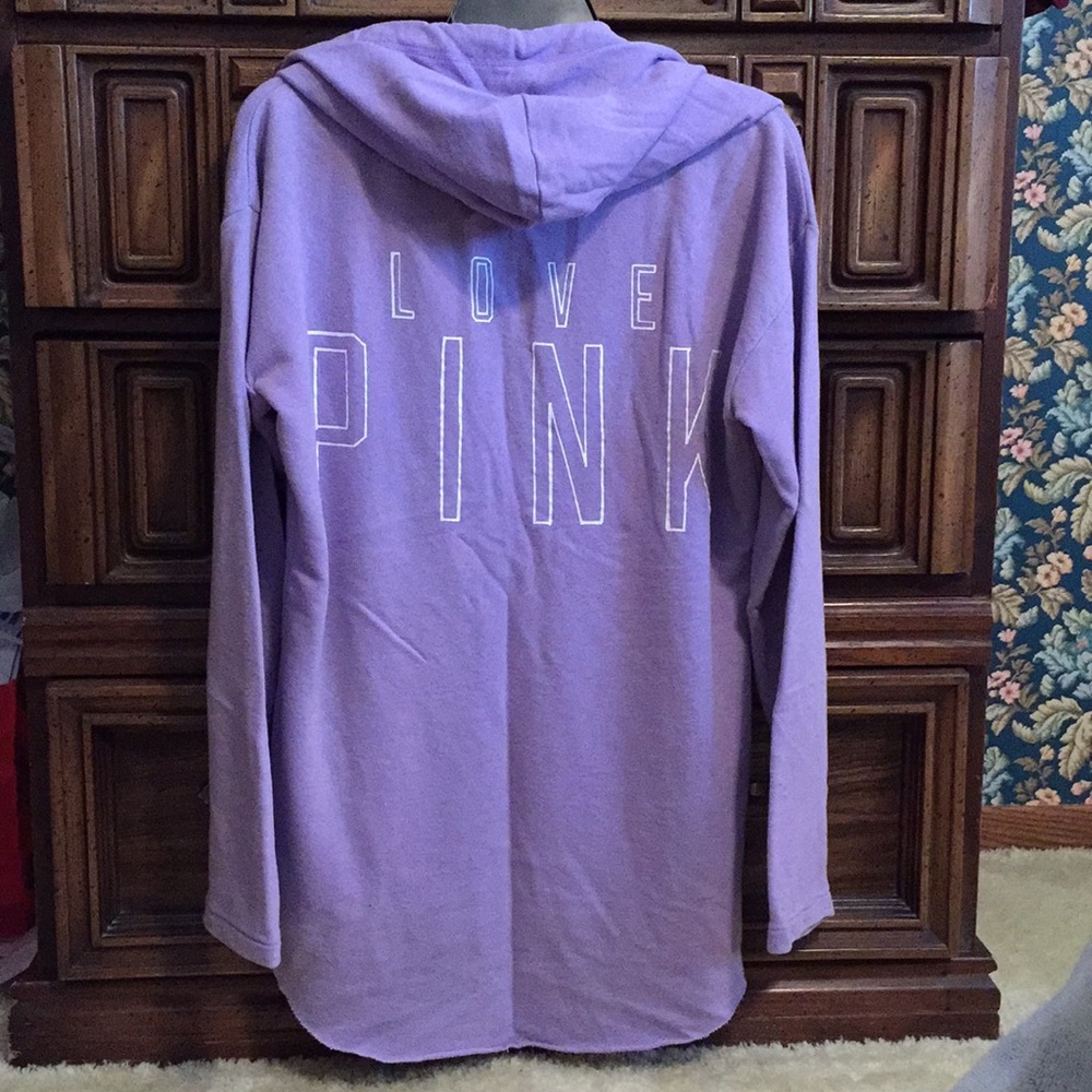 PINK high-low hoodie. Size Medium